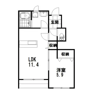 NotreMaison益城【206号室】の間取り