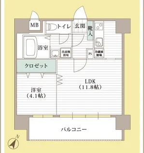 ホワイトステージ水前寺駅【501号室】の間取り
