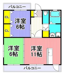 ライフパークA【202号室】の間取り