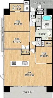 クレアネクスト尾ノ上レジデンス【7階】の間取り