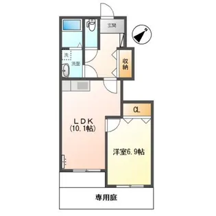 Wood Stock・one【106号室】の間取り