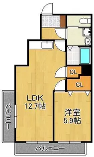 フェルト1024【5階】の間取り