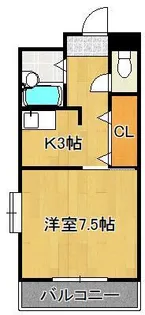 1Kの間取り画像