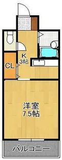 1Kの間取り画像