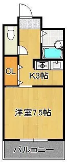 1Kの間取り画像