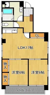 2LDKの間取り画像