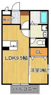 グレイストレビナ赤坂【1階】の間取り