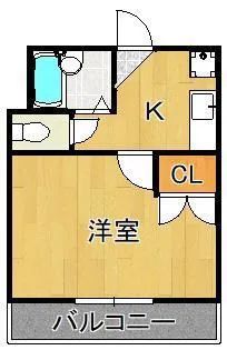1Kの間取り画像