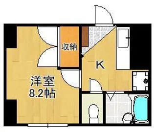 1Kの間取り画像