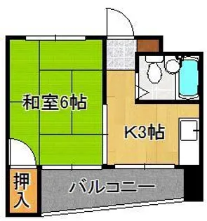 小倉ホースビル【3階】の間取り