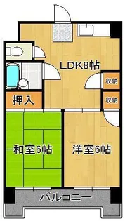 コーポ大興【1階】の間取り