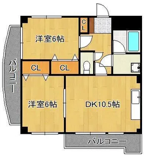 プラージュ門司港【6階】の間取り