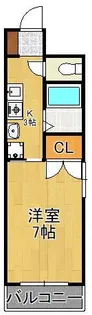 マリンアベニュー和布刈【7階】の間取り