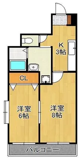 プリンセス香春口【10階】の間取り