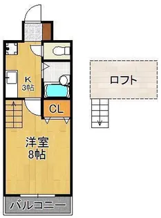 Bergamotto馬借【8階】の間取り