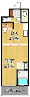 No.47 PROJECT2100小倉駅【2階】の間取り