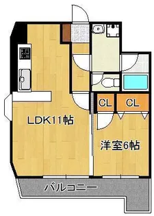 ウィルステージ古船場【12階】の間取り