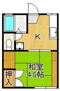 宮川コーポ【2階】の間取り