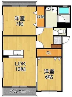 エクセルシティ門司A棟【1階】の間取り