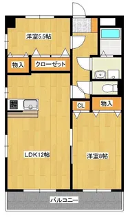 マリアージュ小森江【7階】の間取り