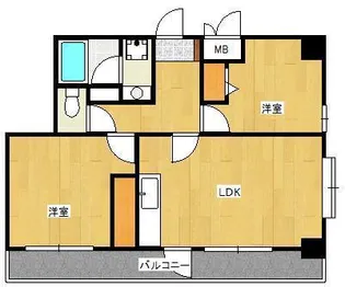 ラフィーネ小倉【13階】の間取り