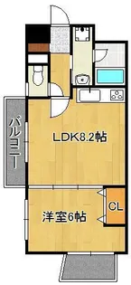 ラフィーネ小倉【8階】の間取り