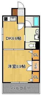 コスモス小倉駅前Ⅱ【4階】の間取り