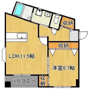 アンビエンス小倉駅前【4階】の間取り