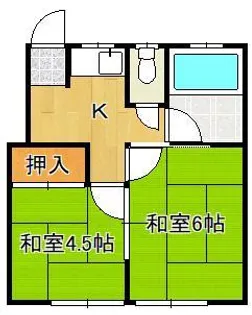 つるや荘【2階】の間取り