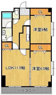 グッドシティ下富野【3階】の間取り