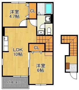 エスポワールⅡ【2階】の間取り