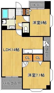 シャイニーヒルズ【9階】の間取り