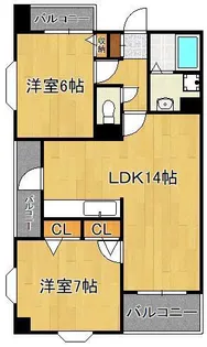 シャイニーヒルズ【3階】の間取り
