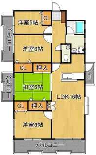 ルフラン東新町【4階】の間取り