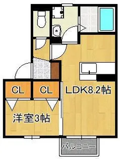 ウエスト スクエア【1階】の間取り