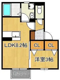ウエスト スクエア【2階】の間取り