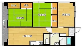 エクレール大里【4階】の間取り