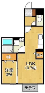 ドゥ リヴェール【1階】の間取り