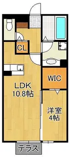 ドゥ リヴェール【1階】の間取り