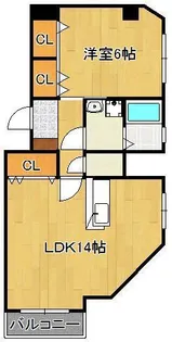 グレイス香春口【3階】の間取り
