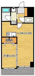 1LDKの間取り画像