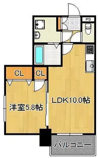 ERIOS COURT 中津口【9階】の間取り