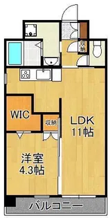 フェリシエ京町【5階】の間取り