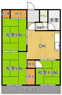 ディアライフ赤坂【1階】の間取り