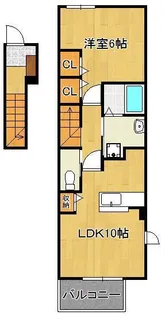 アライブ・マツバラⅠ【2階】の間取り