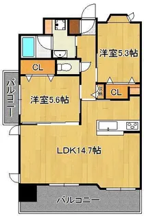 ベレッツァ門司【4階】の間取り