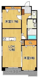エルティアラ上富野Ⅱ【3階】の間取り