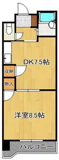 1DKの間取り画像