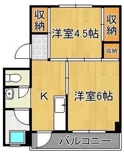 ビレッジハウス門司白野江1号棟【3階】の間取り