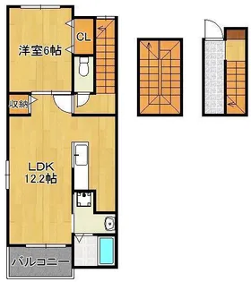 ポルタコスタⅡ B【1階】の間取り